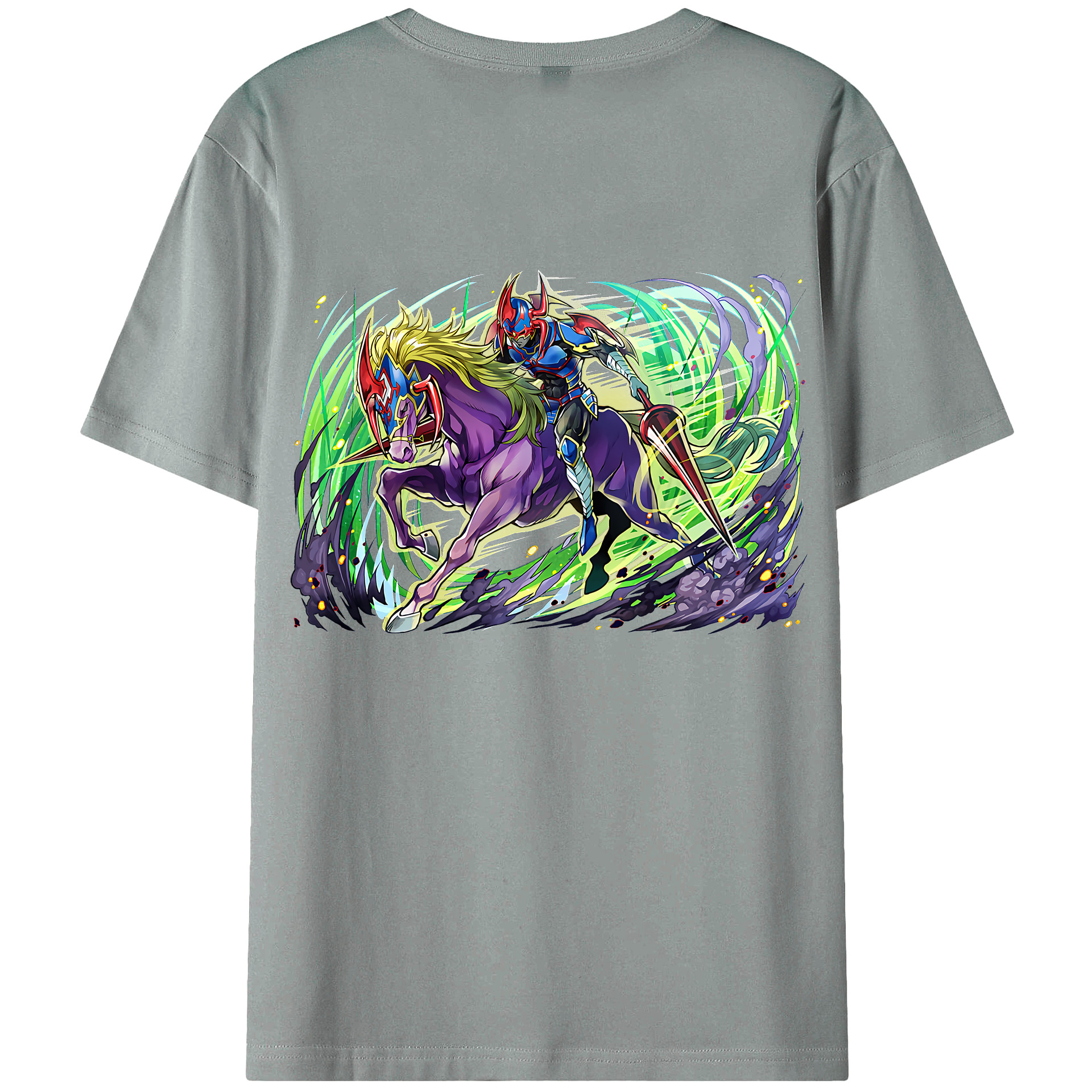 （画像用） 遊☆戯☆王 Yu-Gi-Oh! 綿100％ メンズ半袖Tシャツ（バックプリント） 通気性